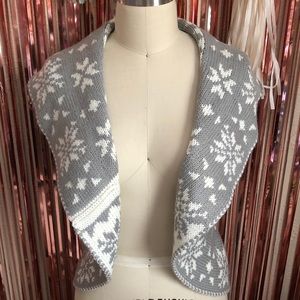 Grey White Sweater Vest